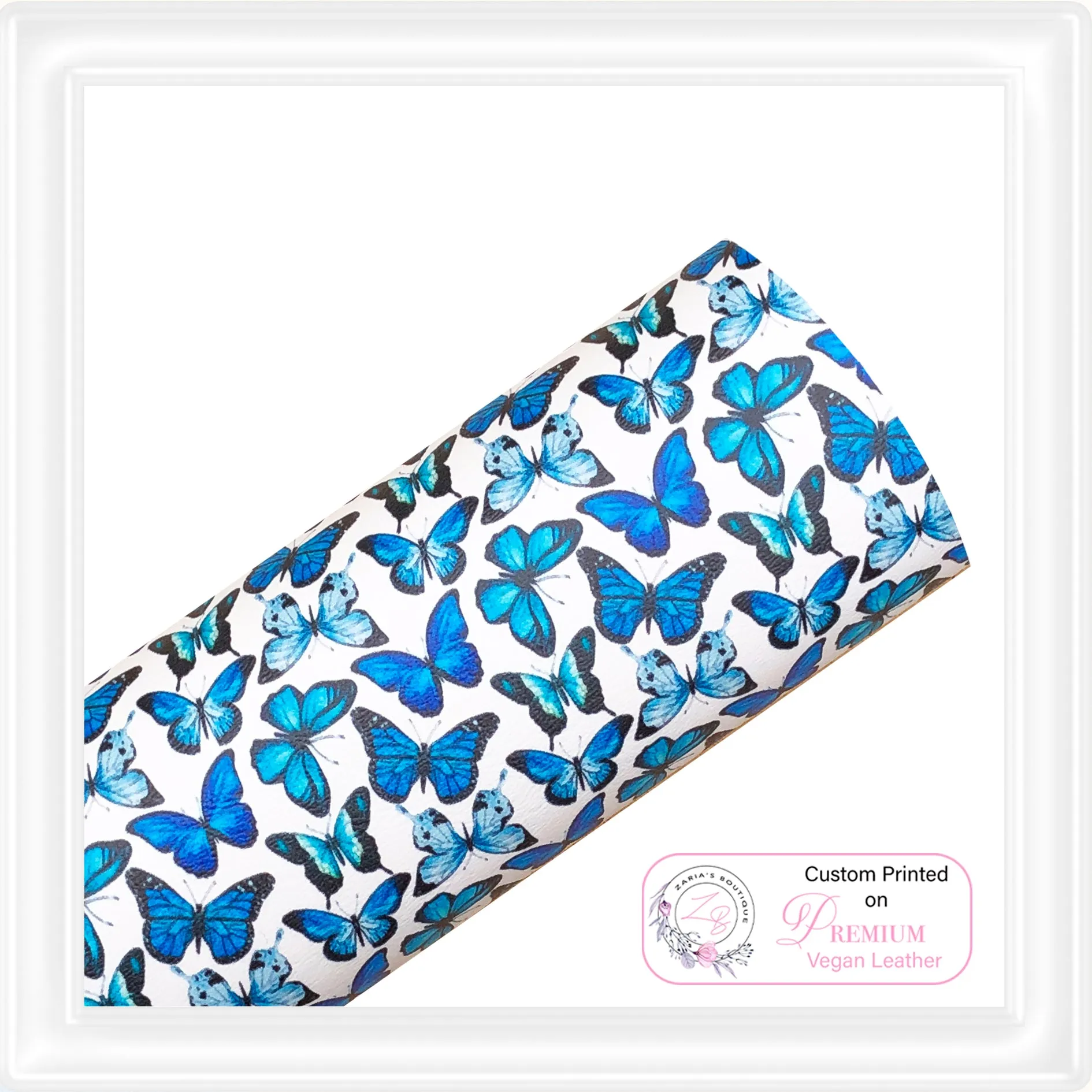 ⋅ Butterfly Bliss ⋅ Custom Printed Vegan Faux Leather ⋅