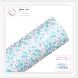 ⋅ Ditsy Floral ⋅ Custom Printed Vegan Faux Leather & Hair Clips ⋅