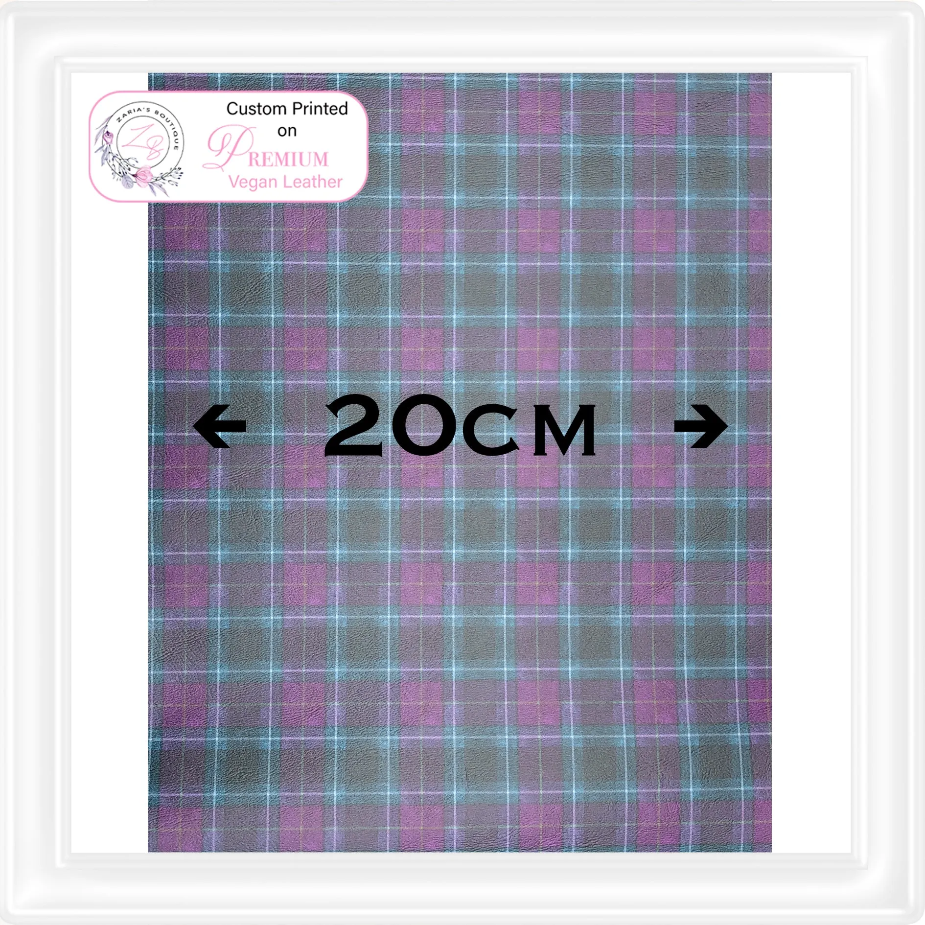 ⋅ My Highland Home ⋅ Tartan ⋅ Custom Printed Vegan Faux Leather ⋅