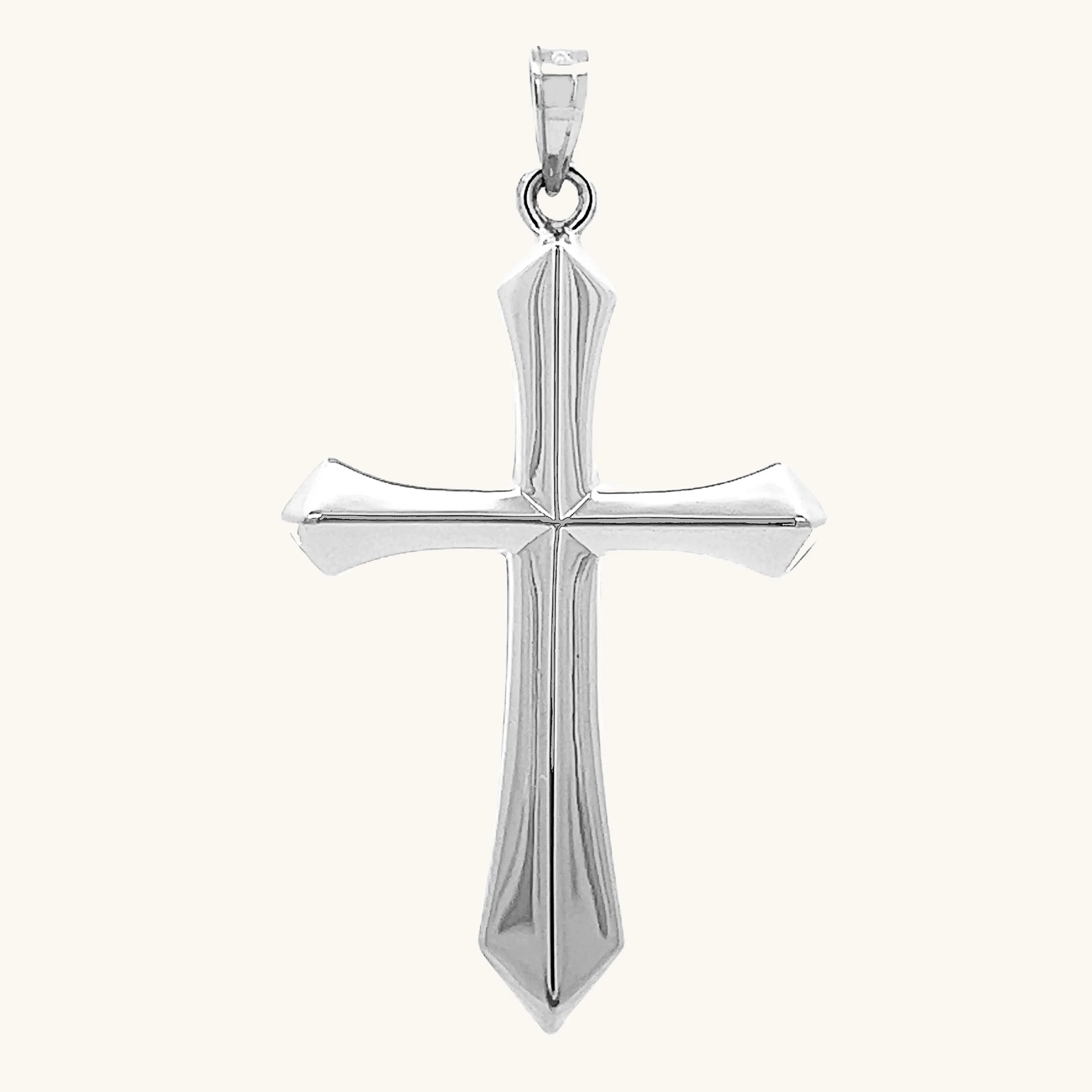 14K GOLD ANGLED CROSS PENDANT
