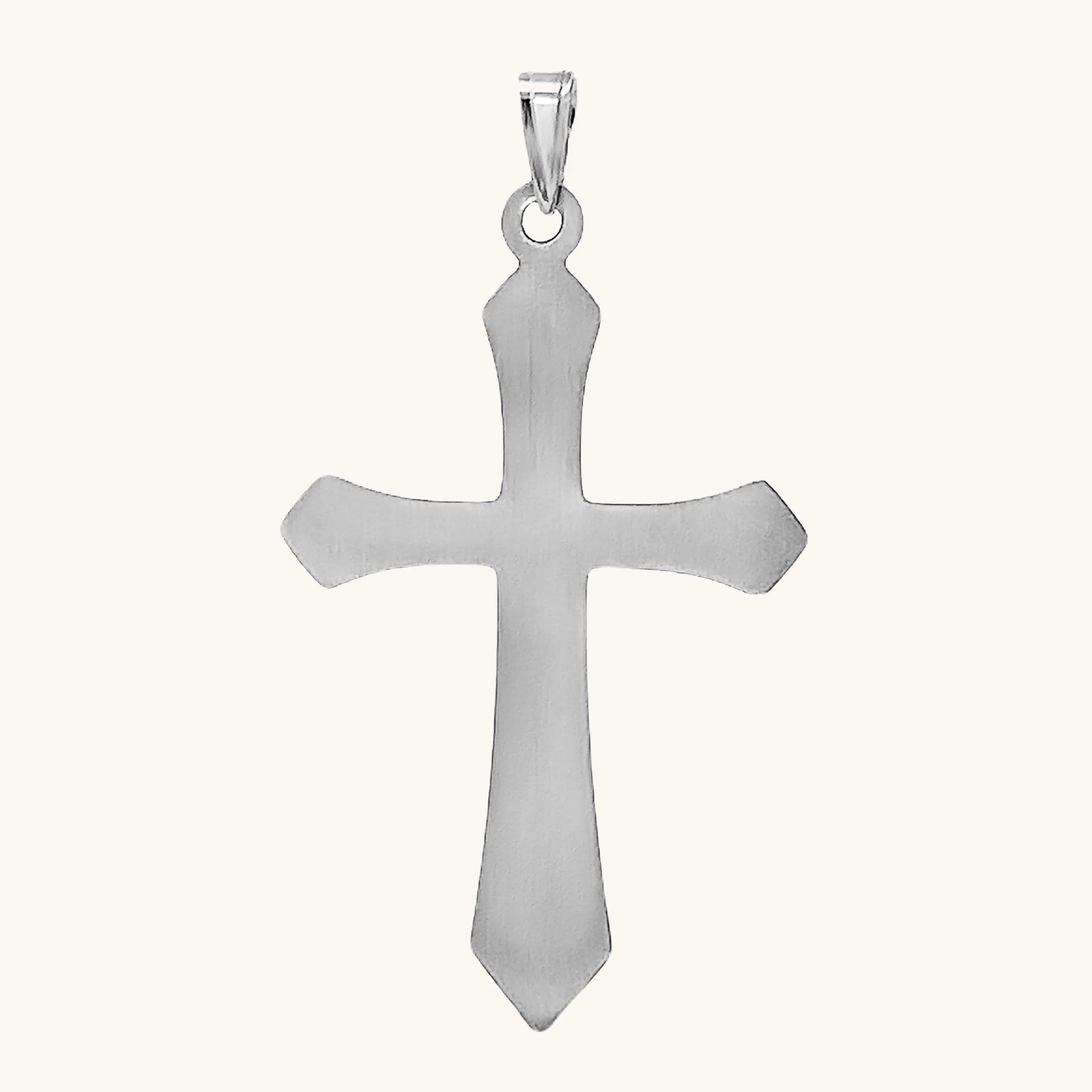 14K GOLD ANGLED CROSS PENDANT