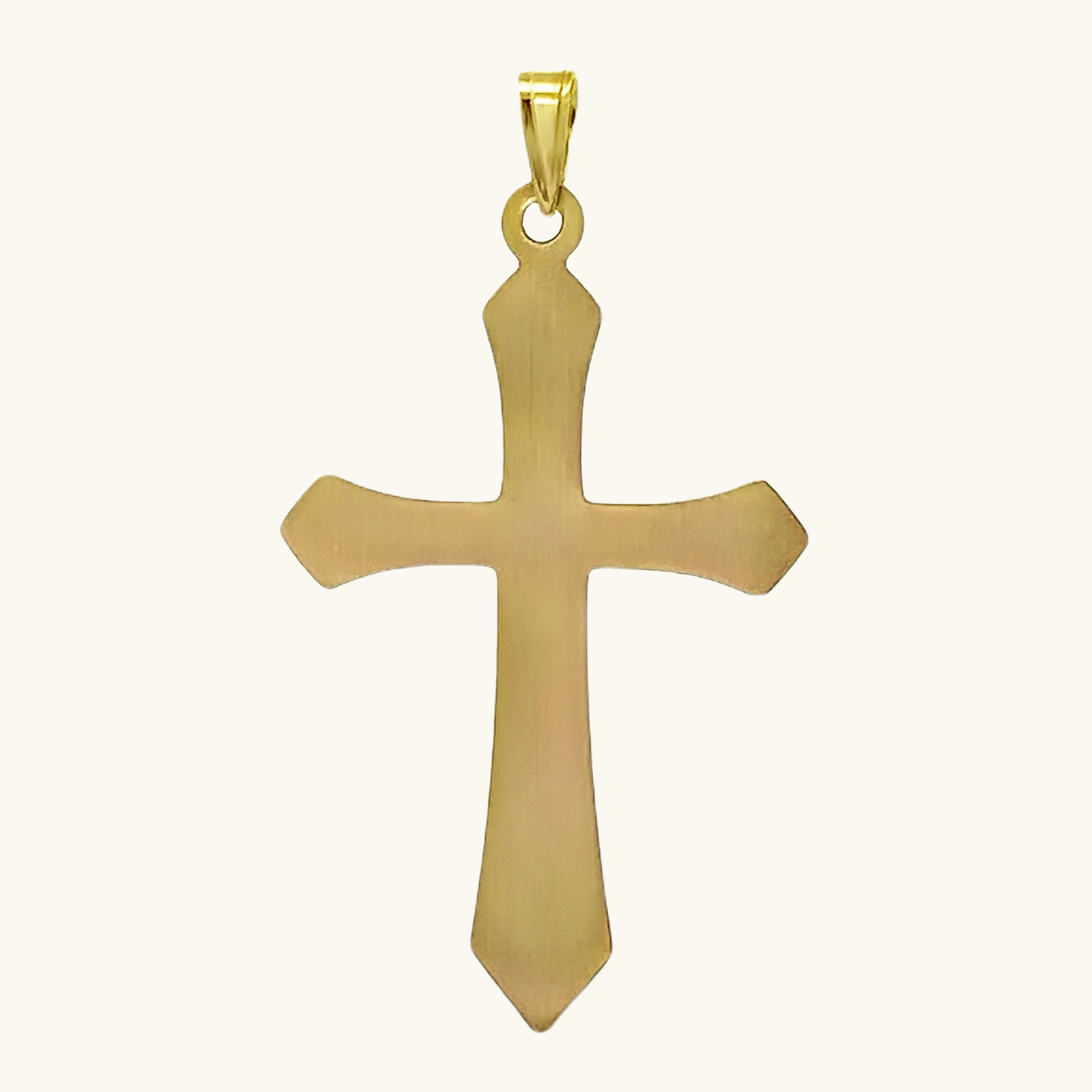 14K GOLD ANGLED CROSS PENDANT