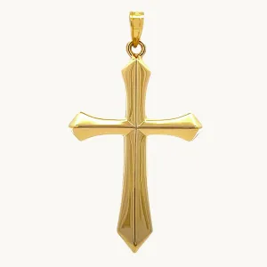 14K GOLD ANGLED CROSS PENDANT