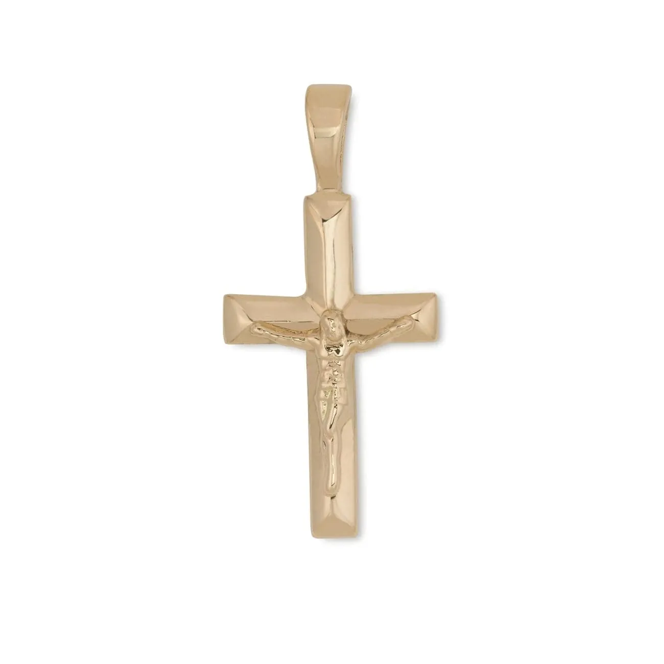 14K Medium Angled Cross