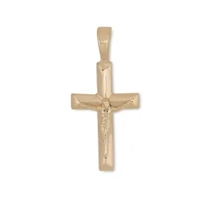 14K Medium Angled Cross