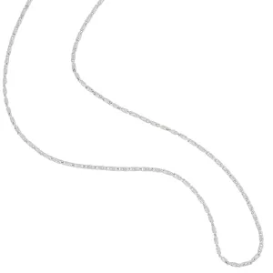 14k White Gold 1mm Raso Chain 18"