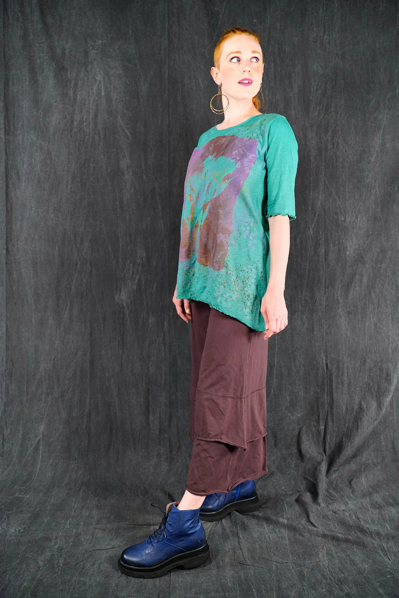 1600 Simple Tee Cyan-P