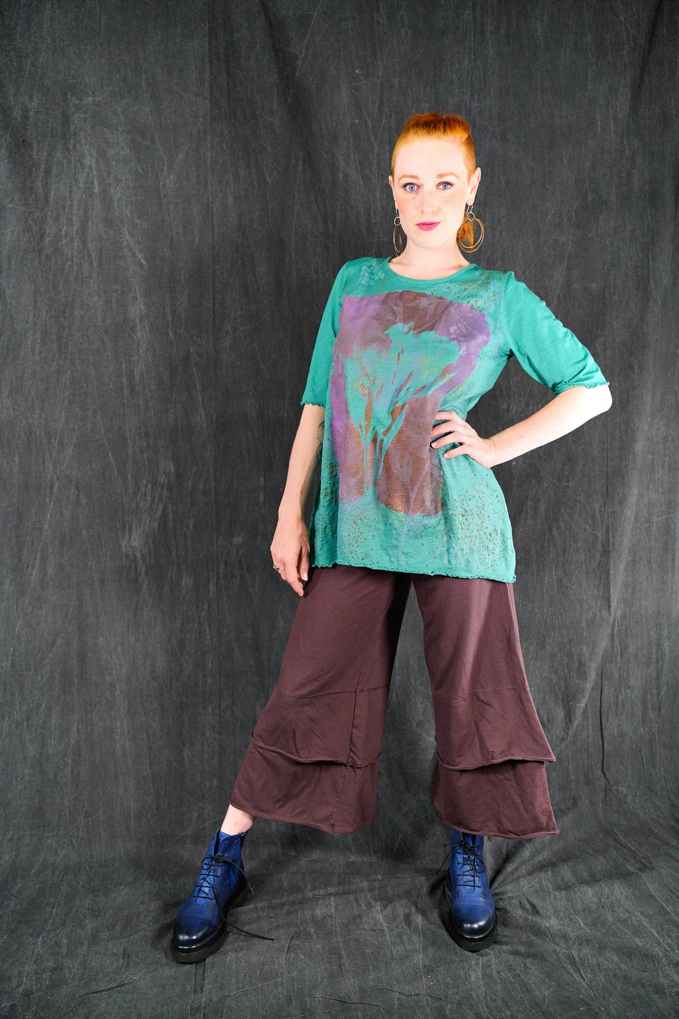 1600 Simple Tee Cyan-P