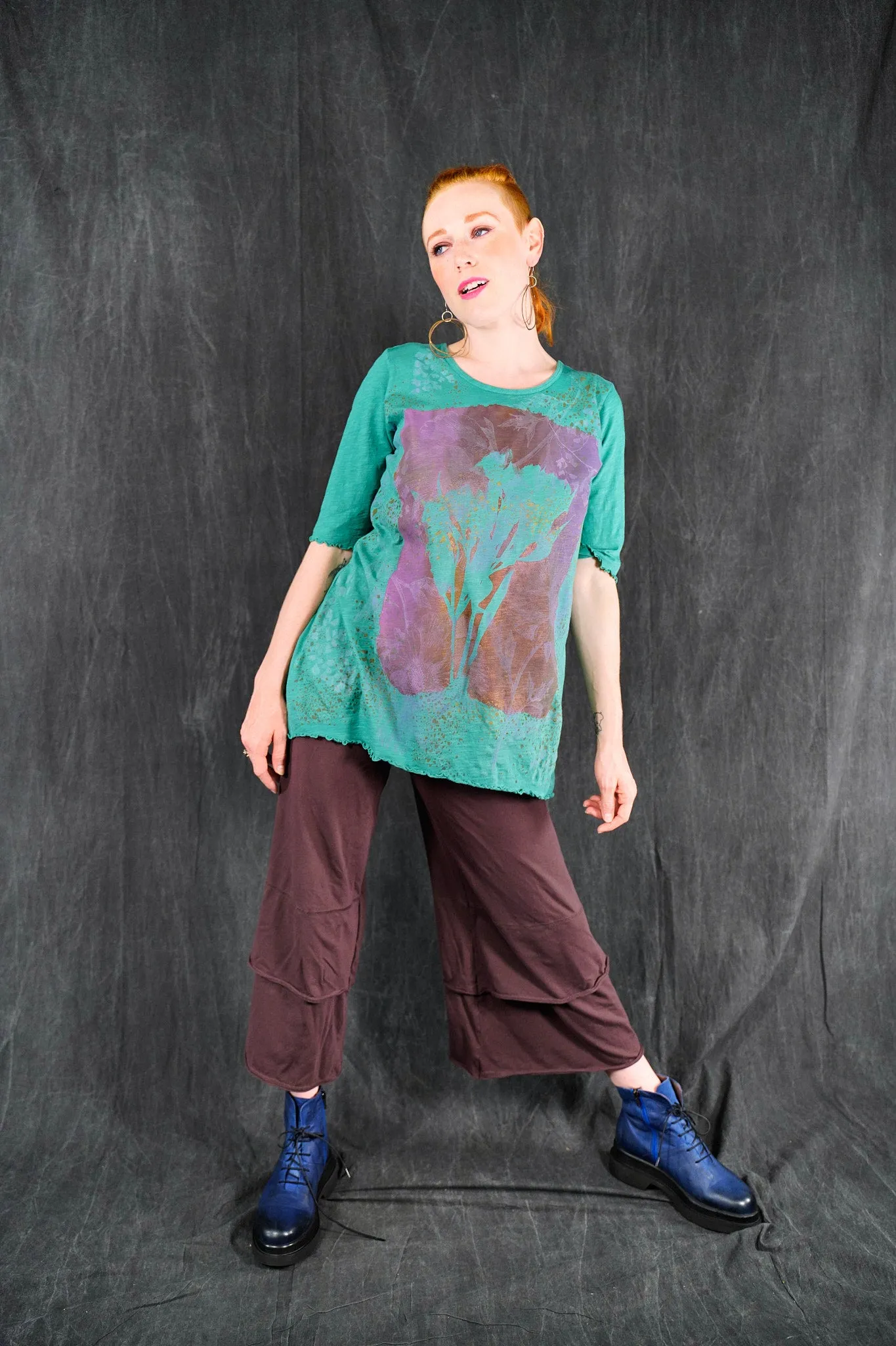 1600 Simple Tee Cyan-P