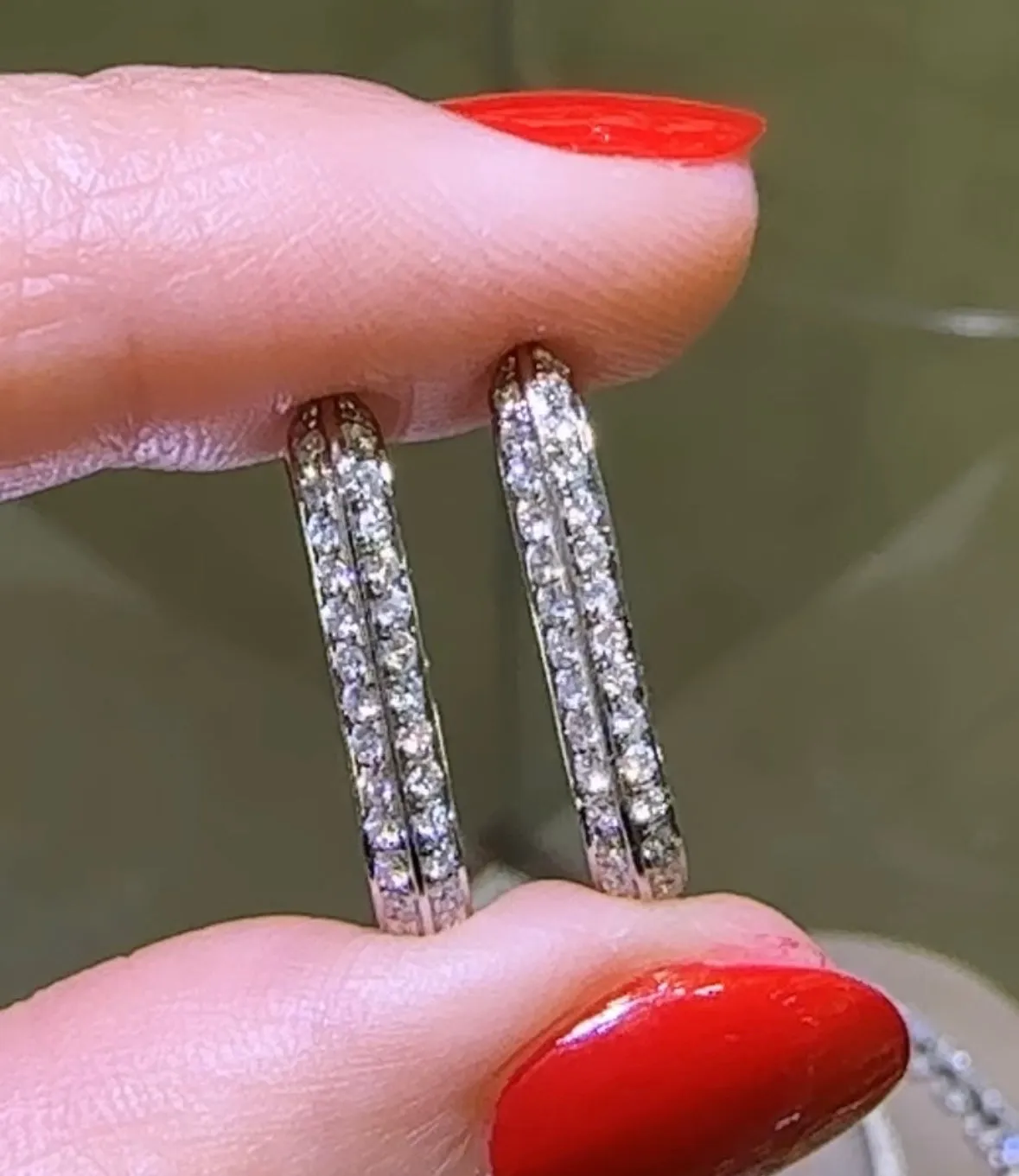 1.90ct tw Pave Diamond Two-Tone Gold  - Multiway Link Earrings