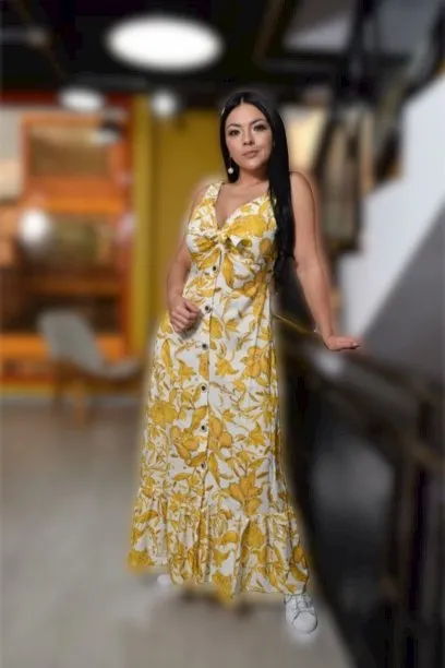 20035-Y 100%  Authentic Colombian Dress