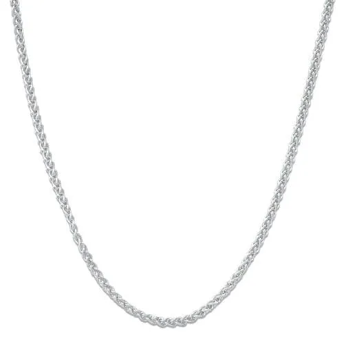 22" Adjustable 1.0mm Espiga Chain in White Gold