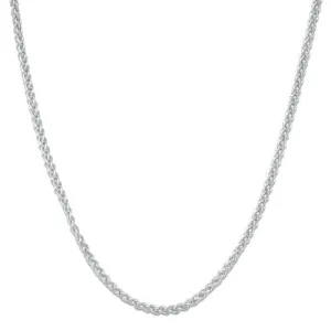 22" Adjustable 1.0mm Espiga Chain in White Gold