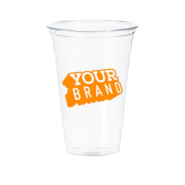 24 oz Custom Printed PET Cold Cups - 600/cs - 20 Cases Minimum