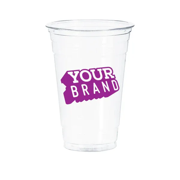 24 oz Custom Printed PET Cold Cups - 600/cs - 20 Cases Minimum