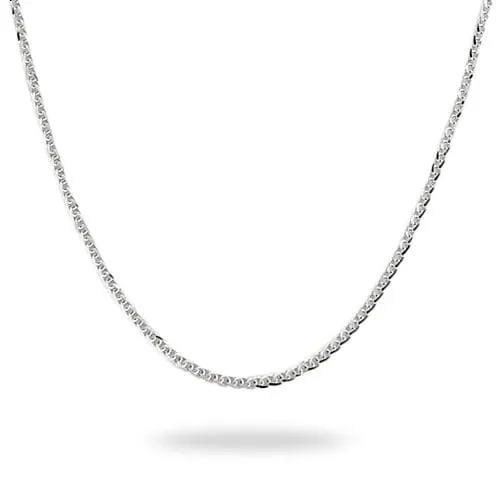 24" Adjustable 1.4mm Espiga Chain in White Gold