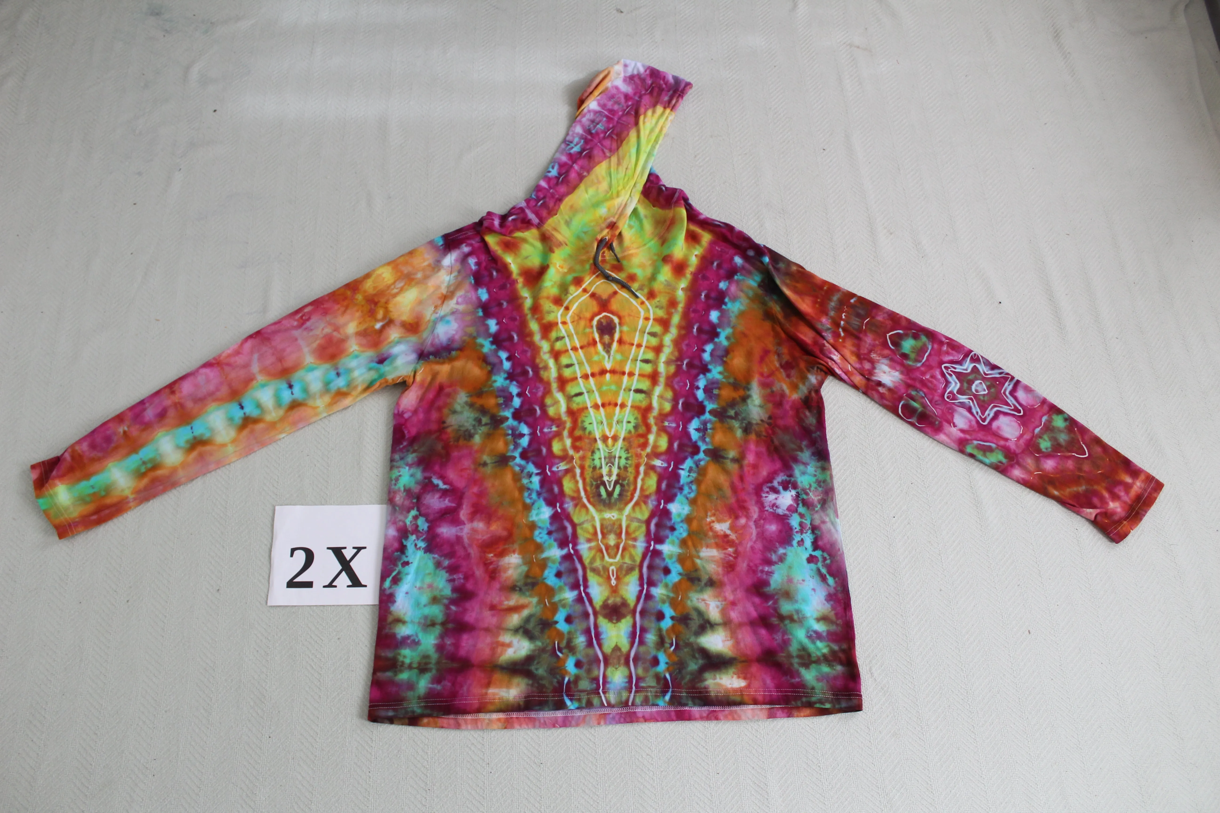 2X Long Sleeve Hooded Shirt