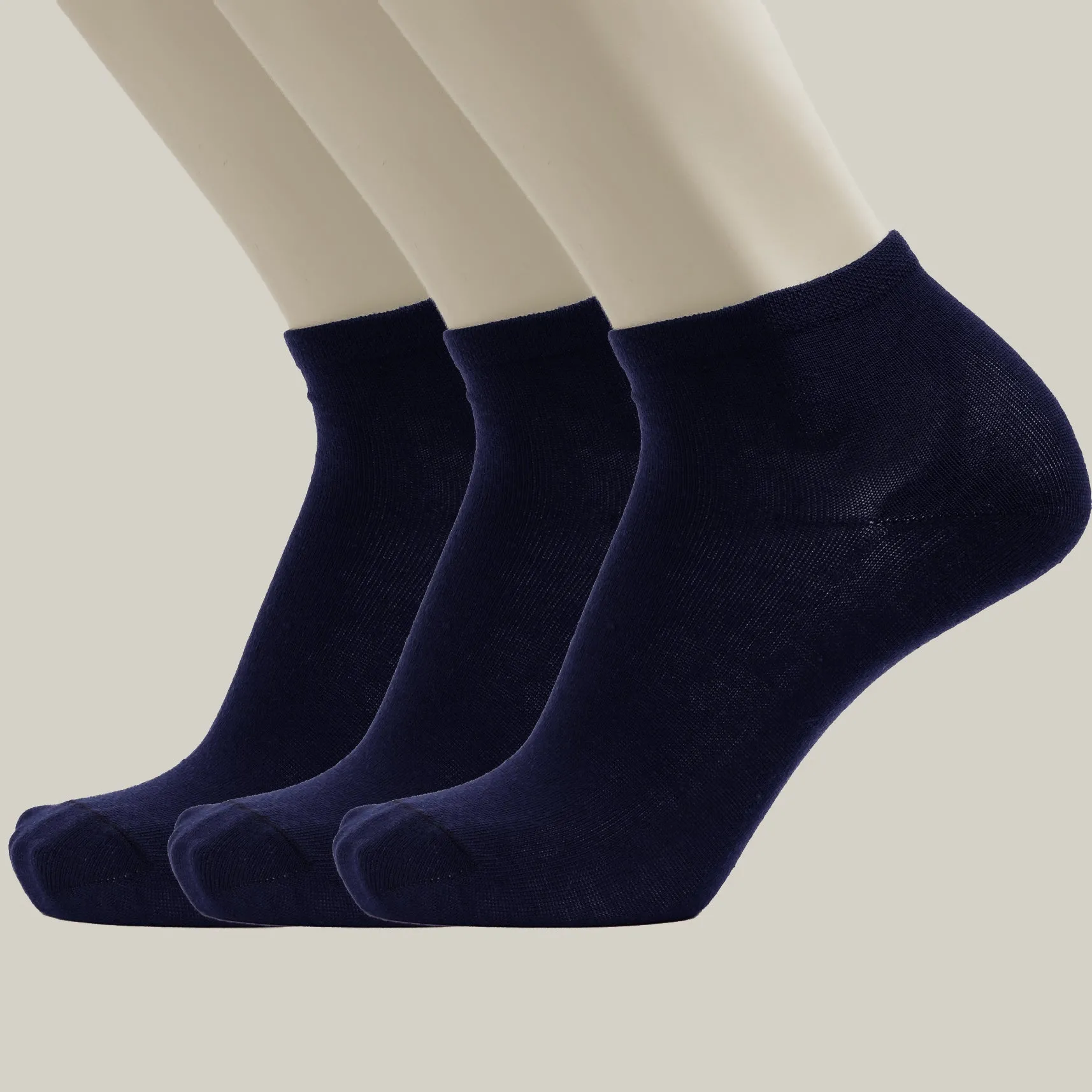 3-Pack Men Ankle Simple Sport Cotton socks(وسط)