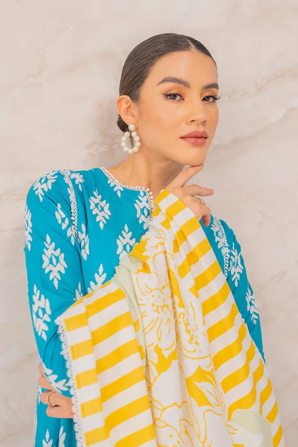 3PC Digital Print LAWN A674
