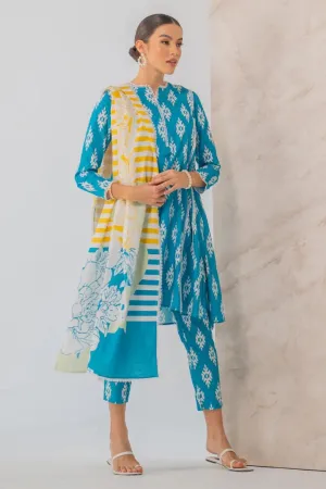 3PC Digital Print LAWN A674