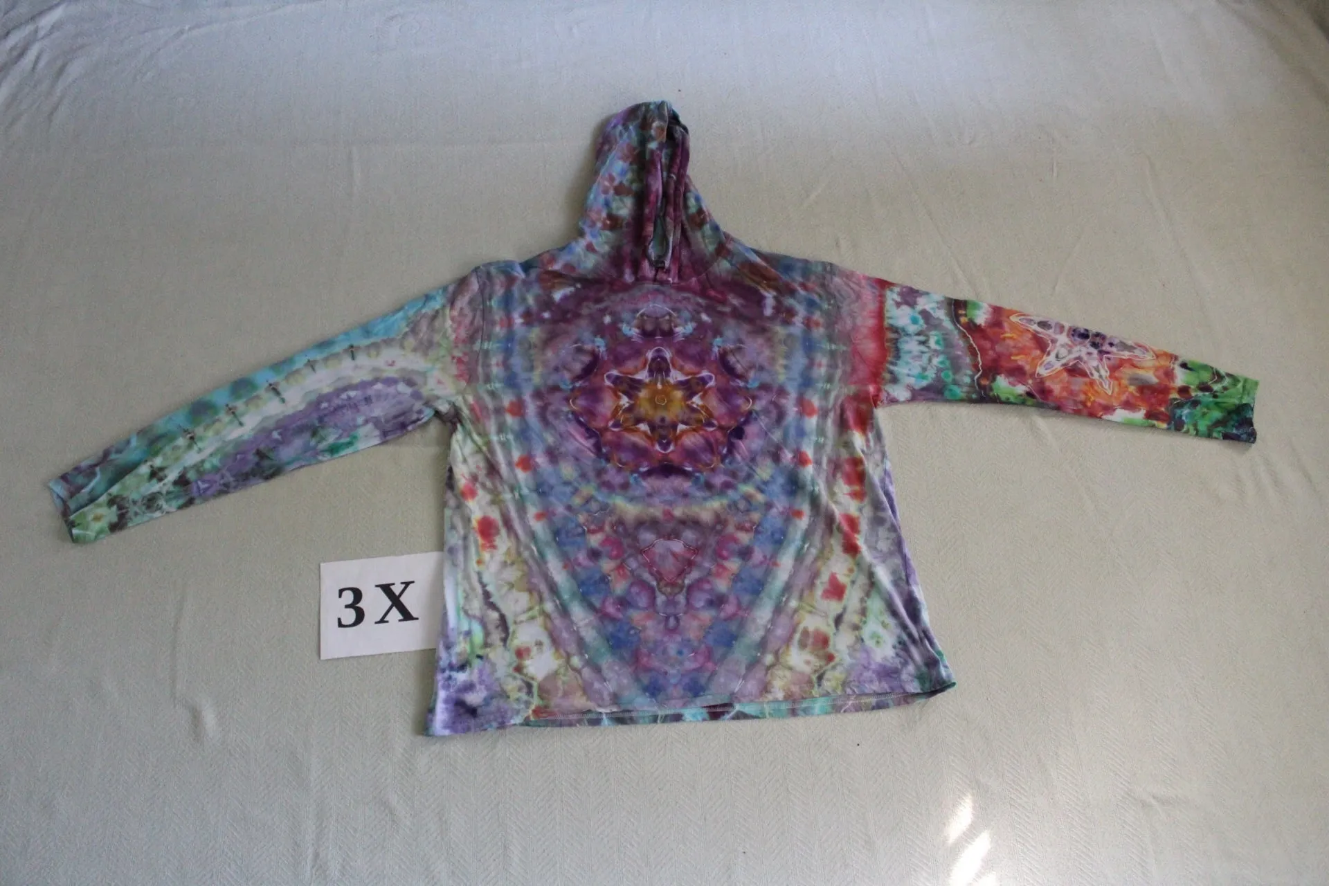 3X Long Sleeve Hooded Shirt