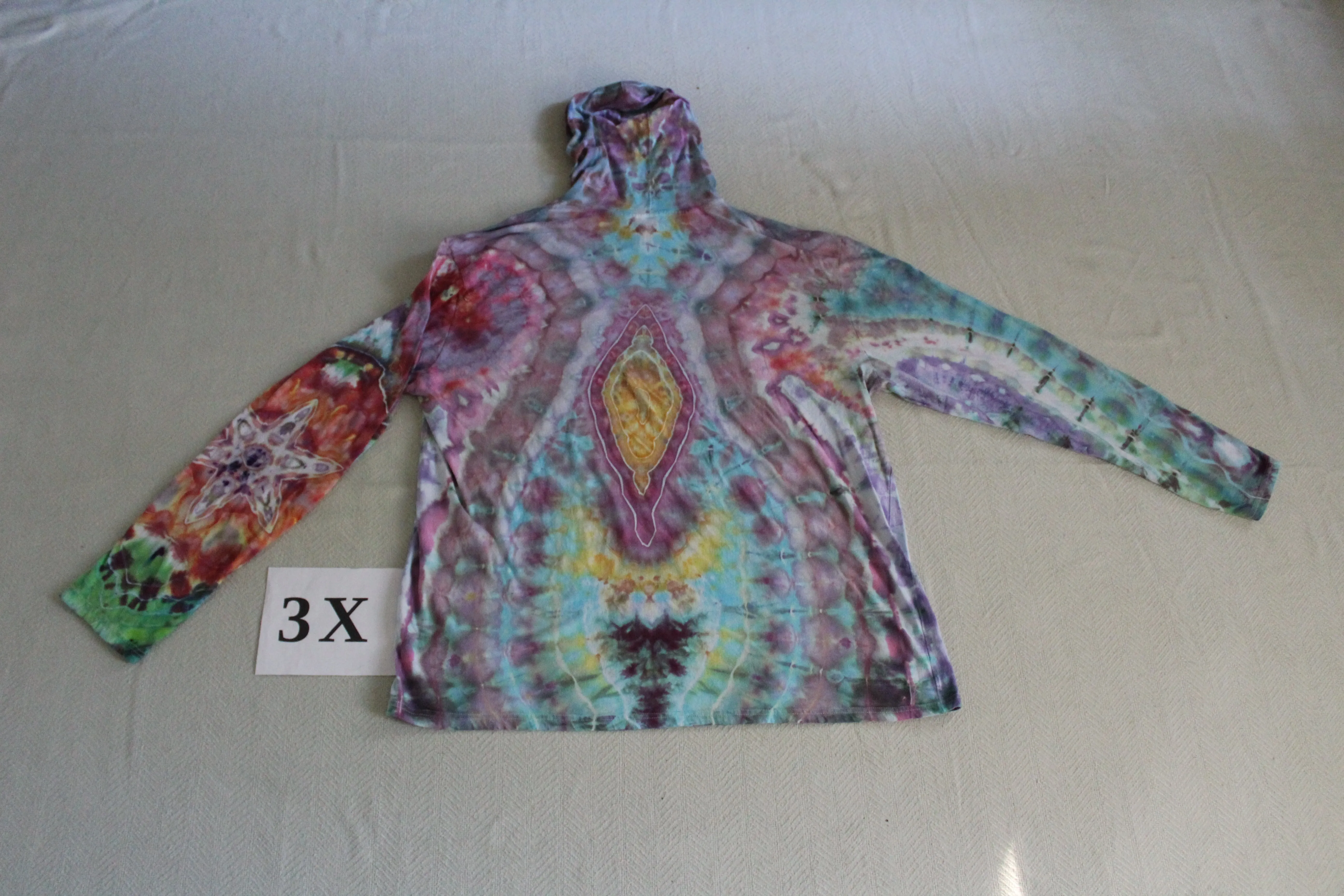 3X Long Sleeve Hooded Shirt