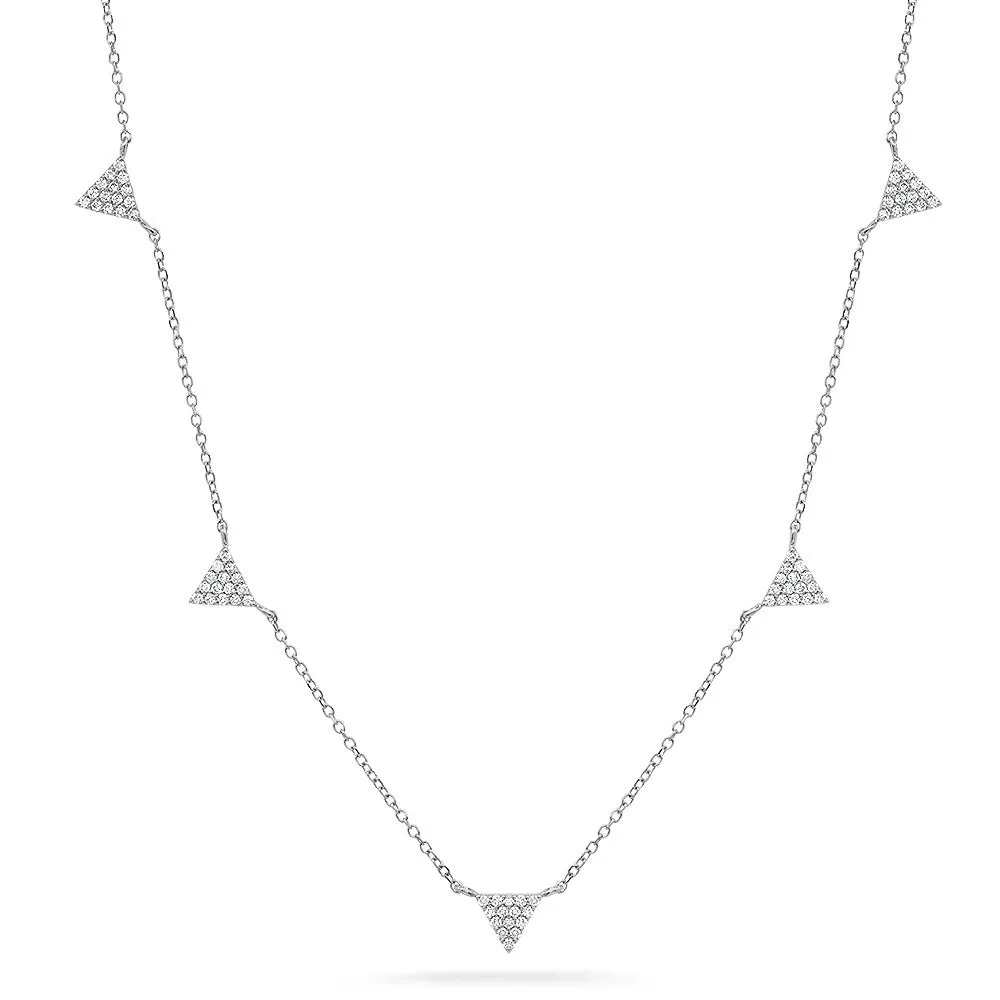 5 Triangle Diamond Necklace
