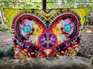 5’x7’ peace heart double mandala