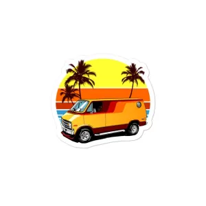 70s Retro Boogie Van Vinyl stickers