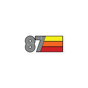 87 - 1987 Retro Tri- Line Decal Decoration Bubble-free Vinyl stickers