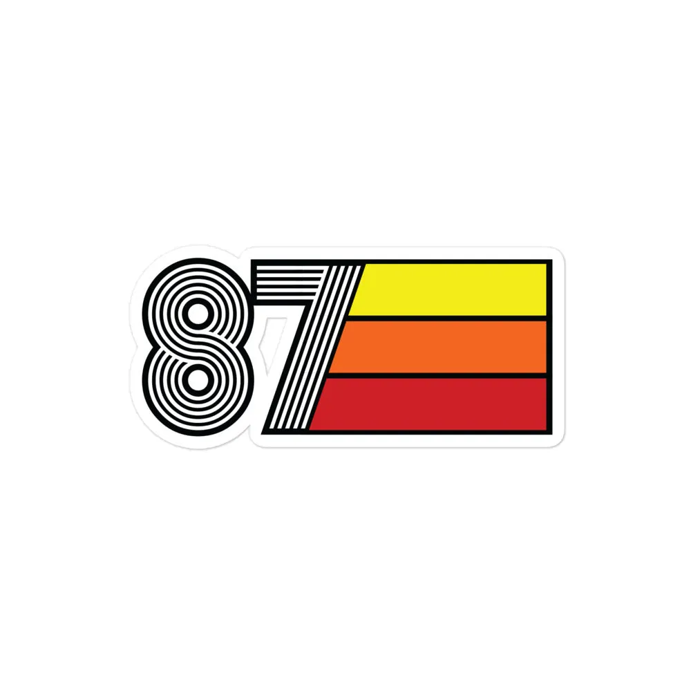 87 - 1987 Retro Tri- Line Decal Decoration Bubble-free Vinyl stickers