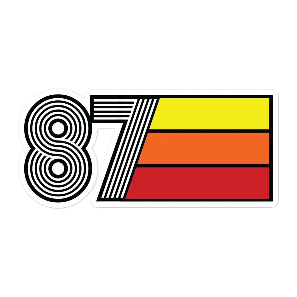 87 - 1987 Retro Tri- Line Decal Decoration Bubble-free Vinyl stickers