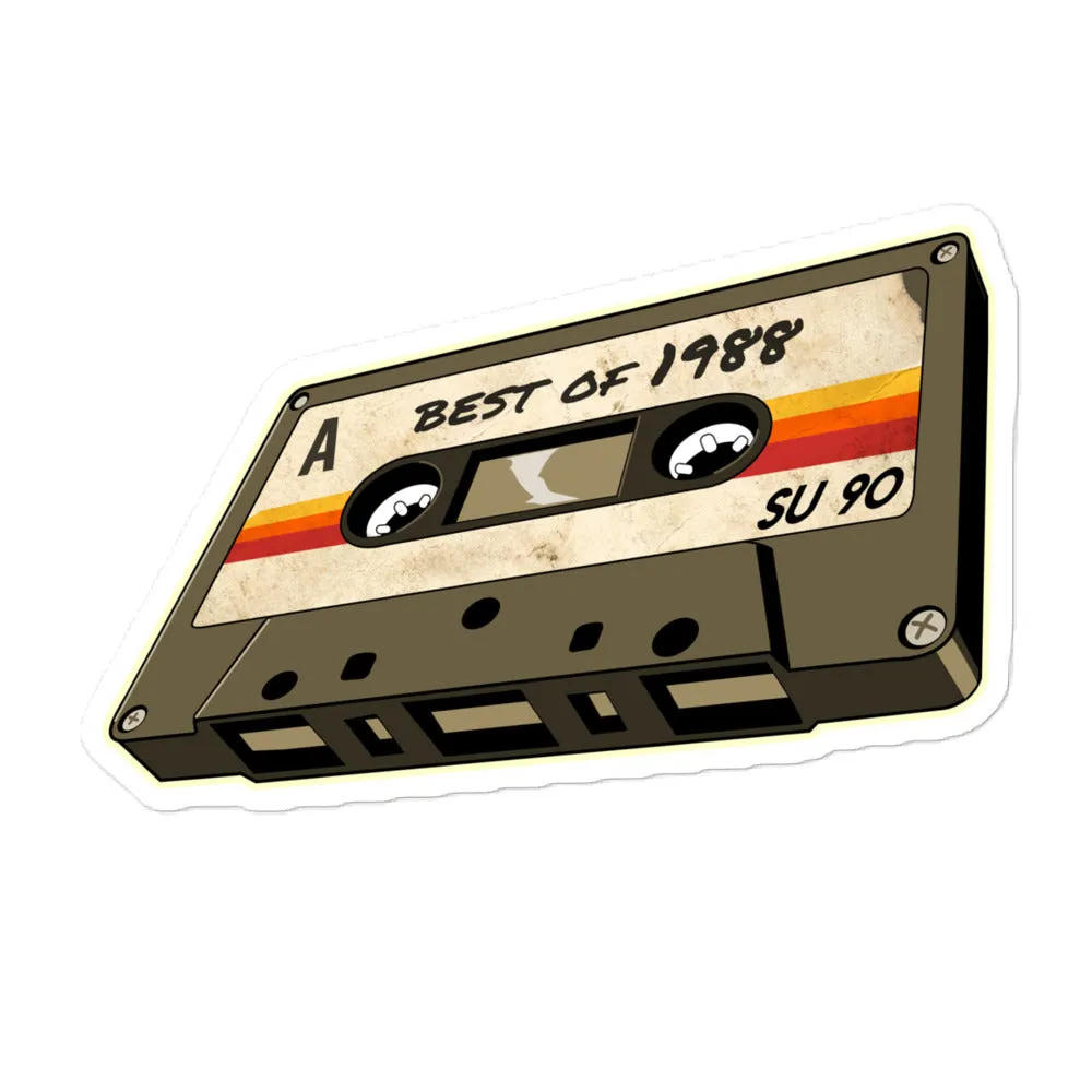 88 - Best of 1988 - Retro Cassette Tape Vinyl Decal stickers