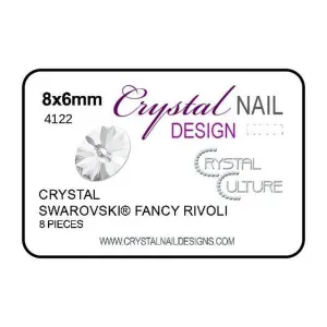 8mm x 6mm Oval Rivoli Fancy Stone - Crystal