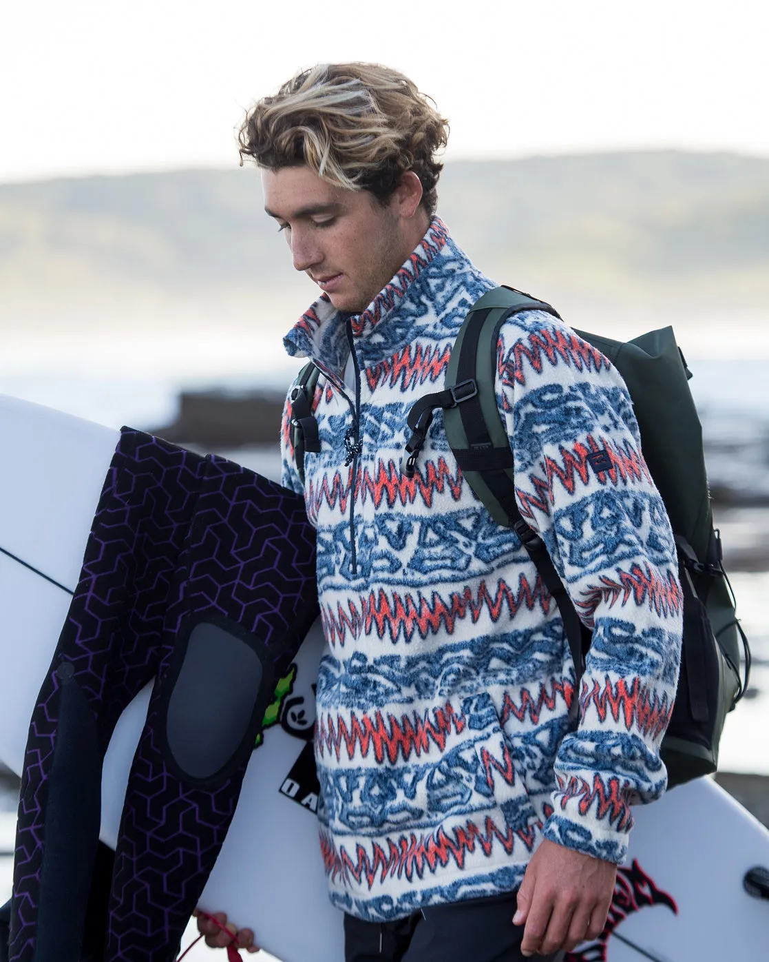 A/Div Boundary Half-Zip Mock Neck Pullover