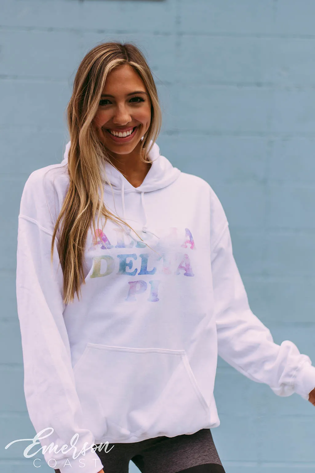 ADPi Tie Dye Letters PR Hoodie