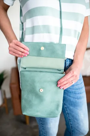 Aegean Teal Front Flap Crossbody By Joy Susan