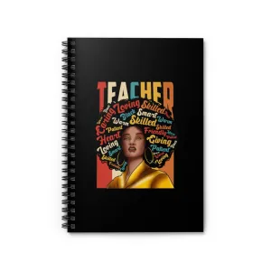 Afro Teacher Spiral Notebook