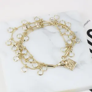 AK simple classic clear crystals bracelet