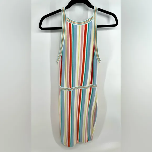 Ali &amp; Jay Shades On Stripe Body-Con Strappy Midi Length Sweater Dress Sz M or L