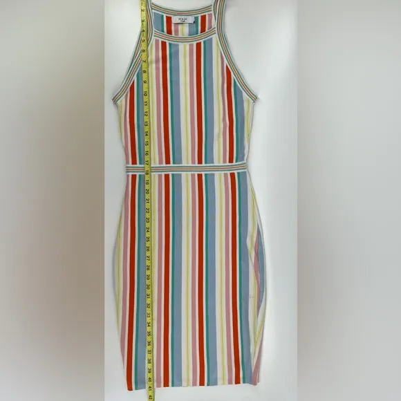 Ali &amp; Jay Shades On Stripe Body-Con Strappy Midi Length Sweater Dress Sz M or L