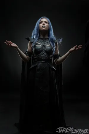 Alissa White-Gluz - The Black Widow - signed metallic Mini-Print
