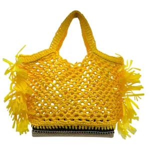 Altuzarra Yellow Espadrille Tote