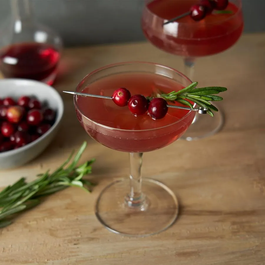 ANGLED CRYSTAL COUPE GLASSES