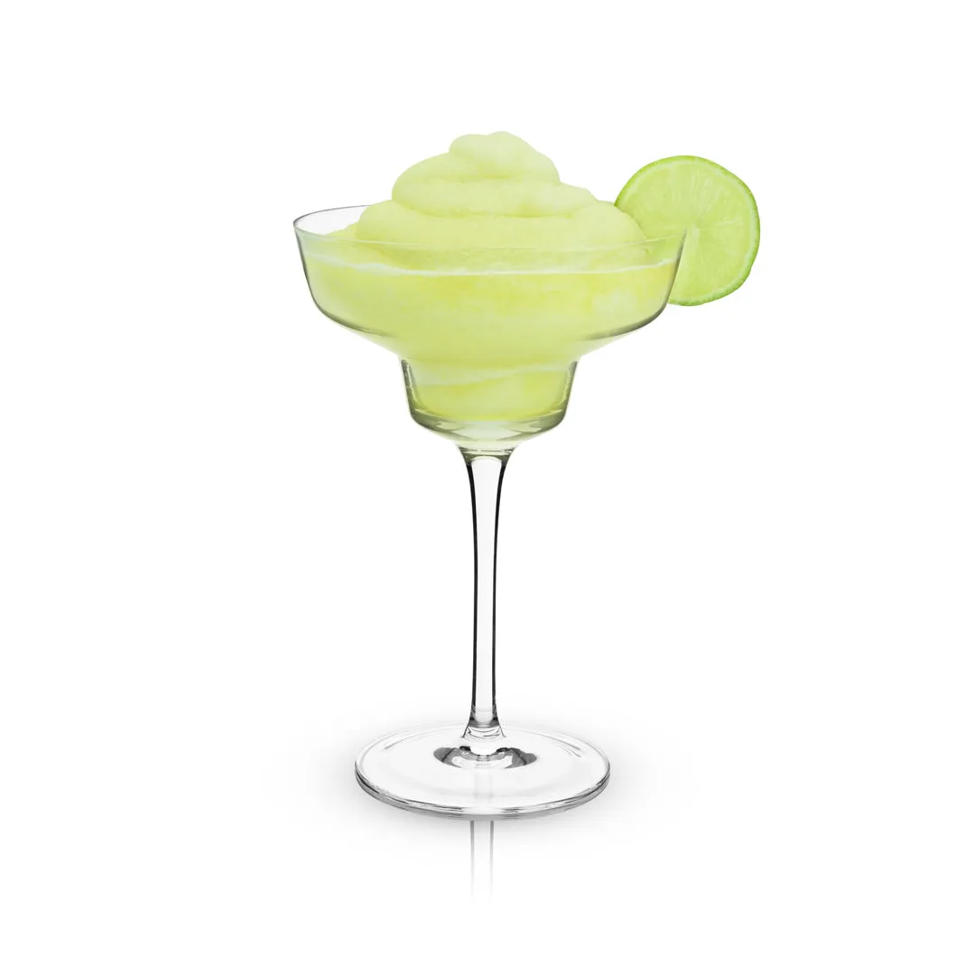 ANGLED CRYSTAL MARGARITA GLASSES