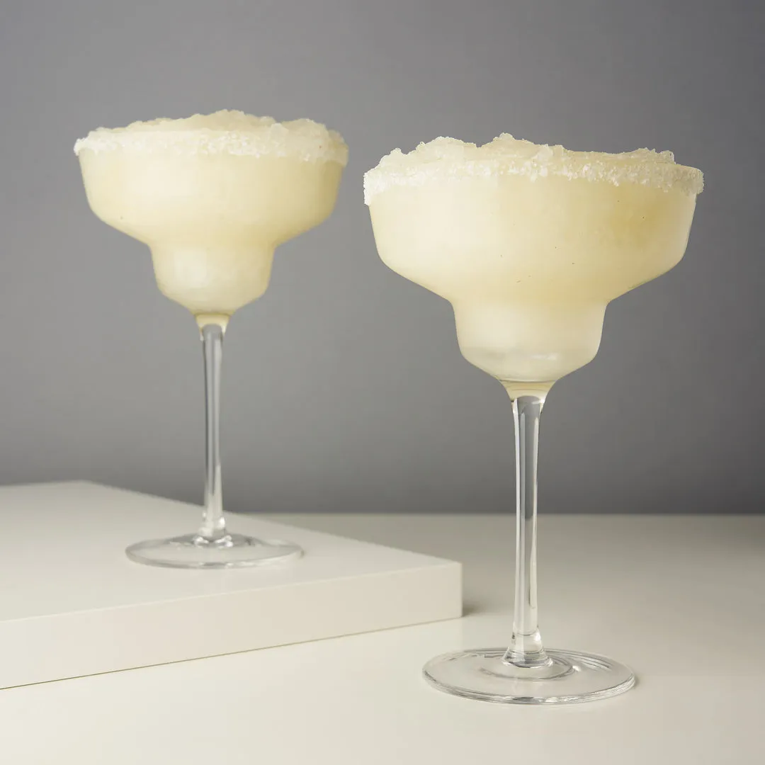 ANGLED CRYSTAL MARGARITA GLASSES