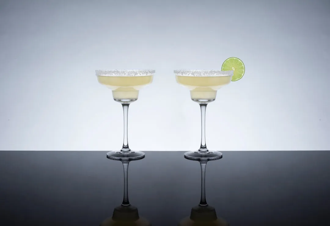 ANGLED CRYSTAL MARGARITA GLASSES