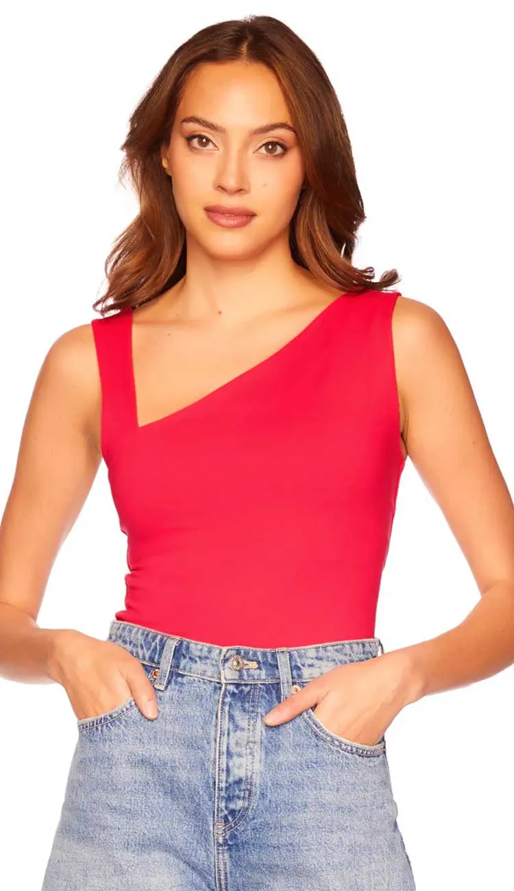 Angled Strap Top - Framboise