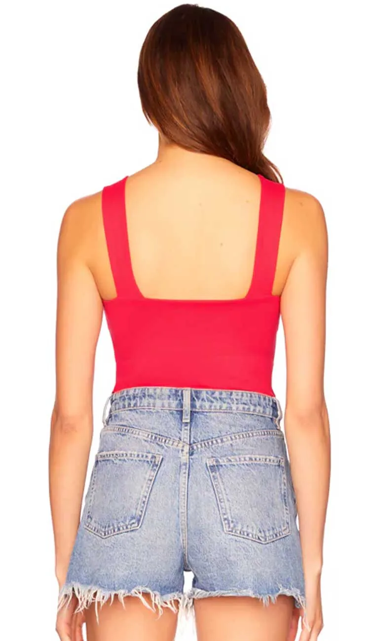 Angled Strap Top - Framboise