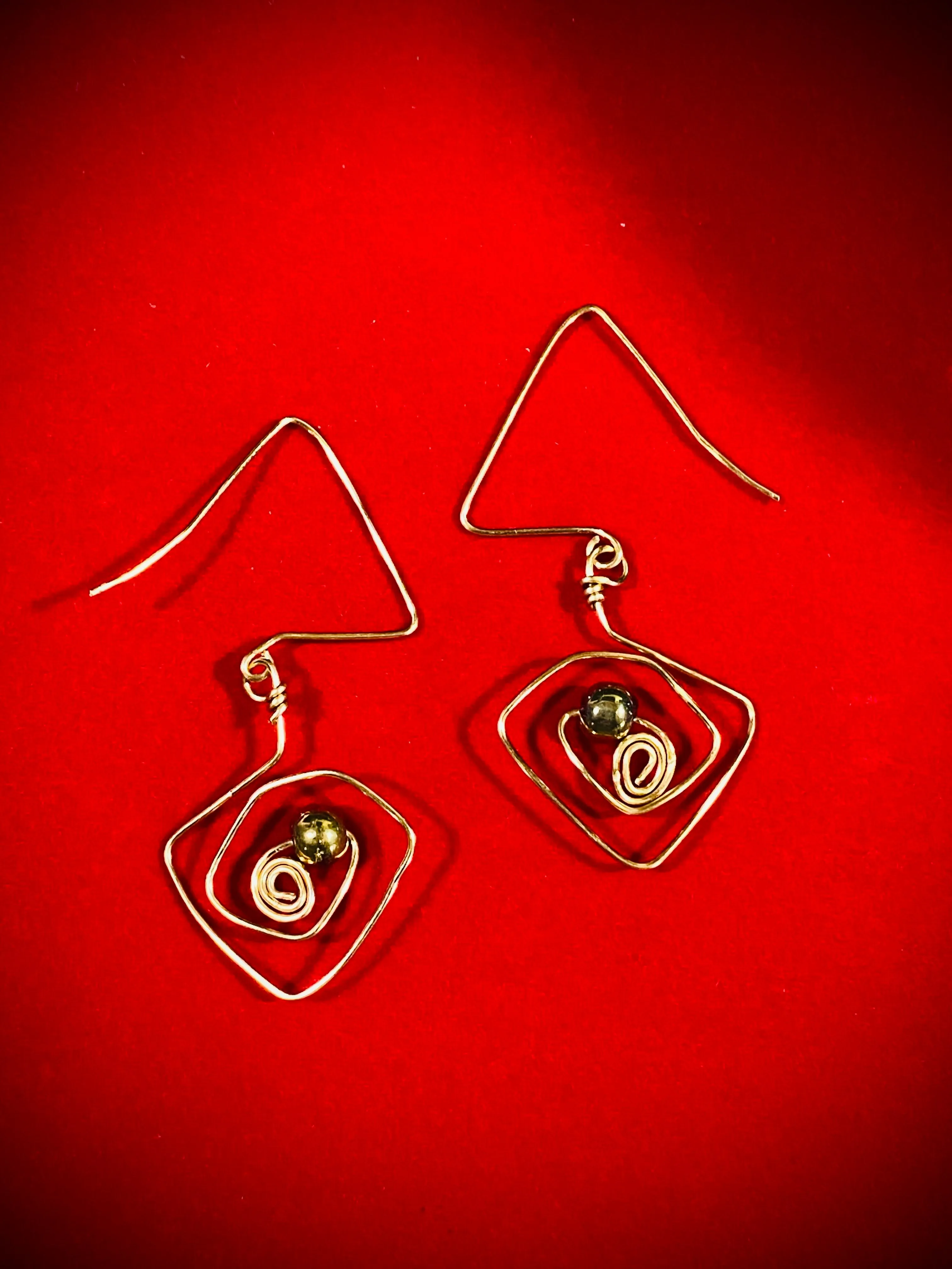 Angles and Swirls Earrings #21020